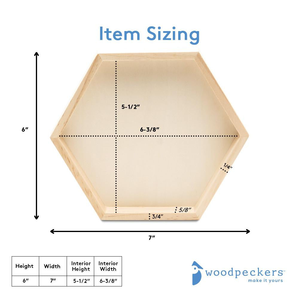 Woodpeckers Crafts 6 Hexagon Tray