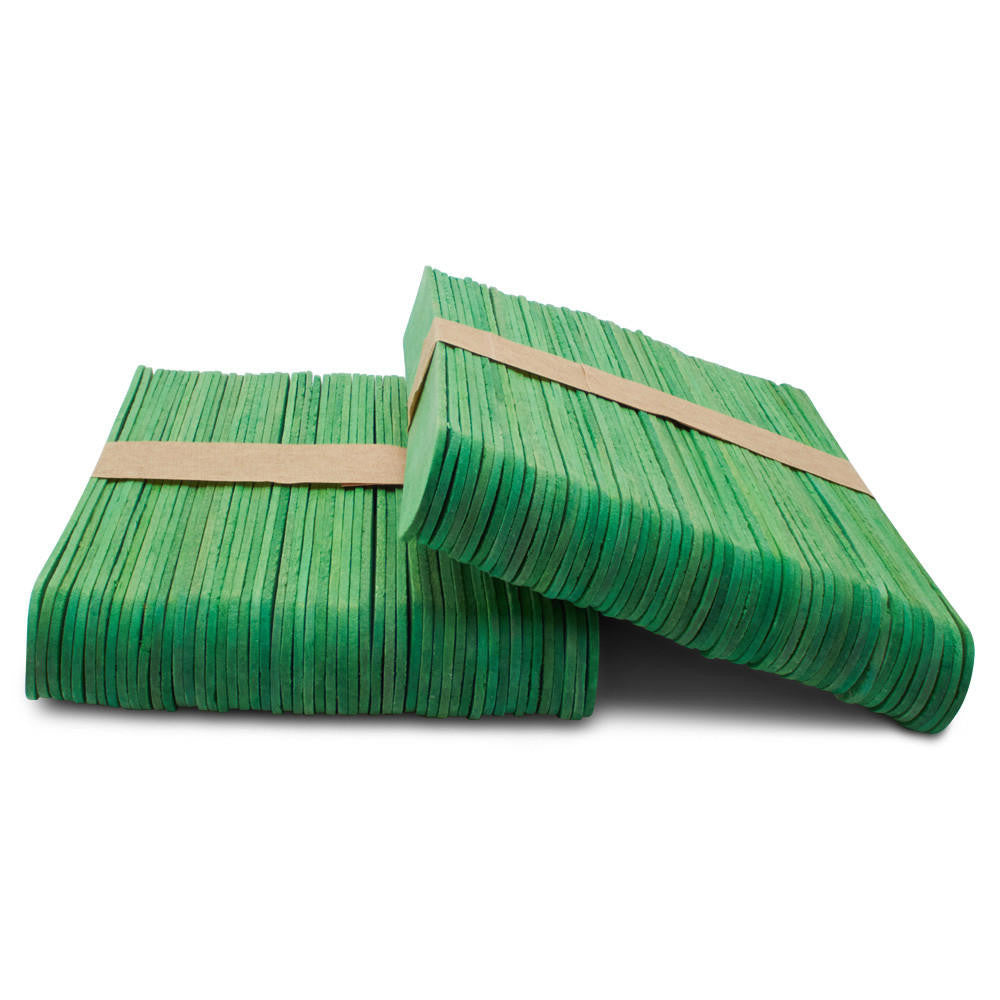 Woodpeckers Crafts 6” Jumbo Green Popsicle Sticks, Pack of 100