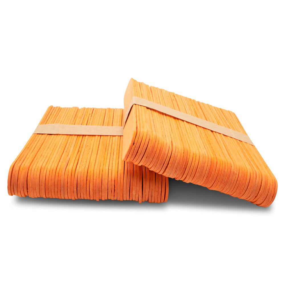 Woodpeckers Crafts 6” Jumbo Orange Popsicle Sticks, Pack of 100