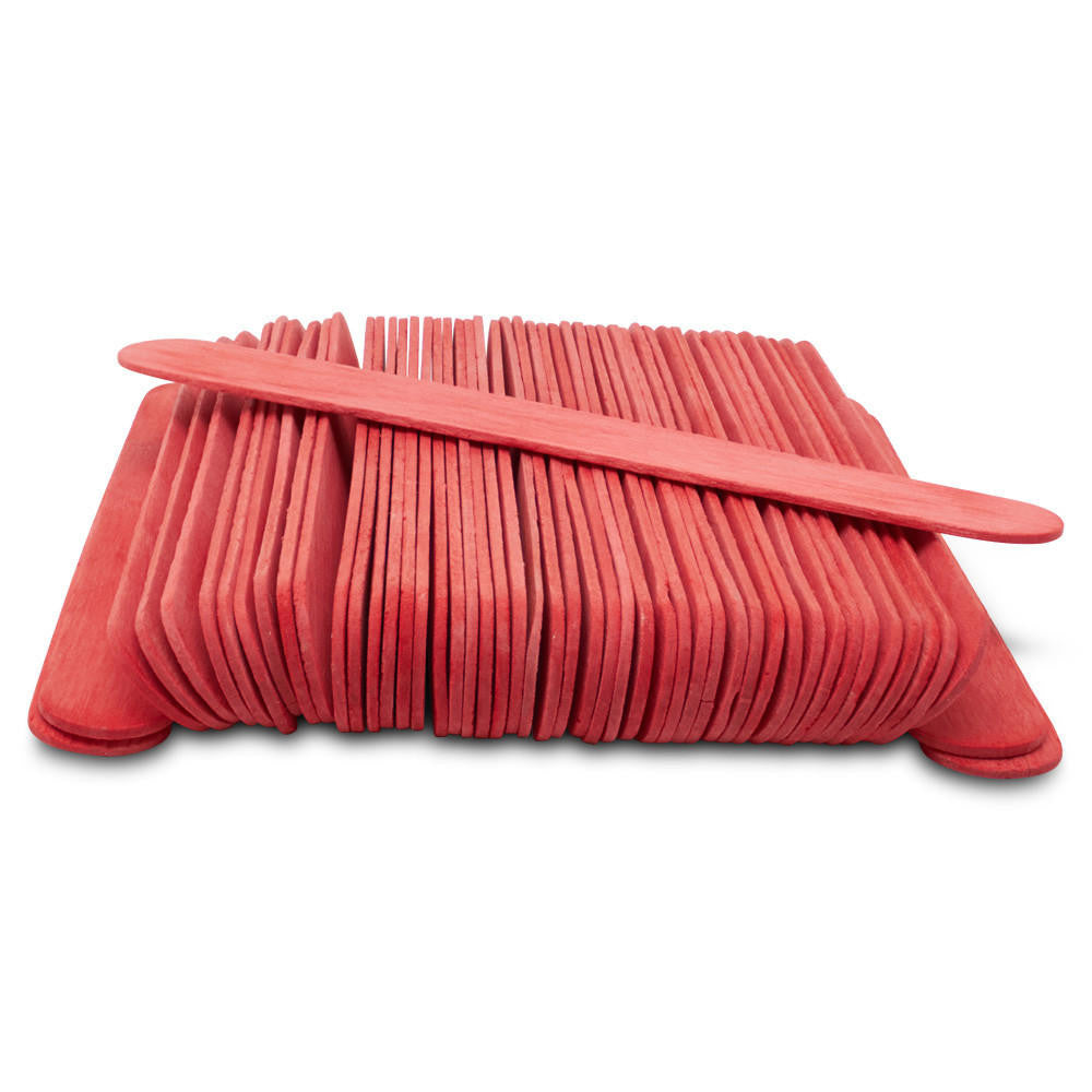 Woodpeckers Crafts 6” Jumbo Red Popsicle Sticks, Pack of 100