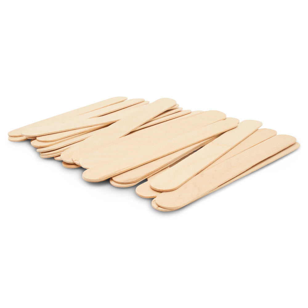 Woodpeckers Crafts 6" Natural Jumbo Popsicle Sticks, Pack of 100