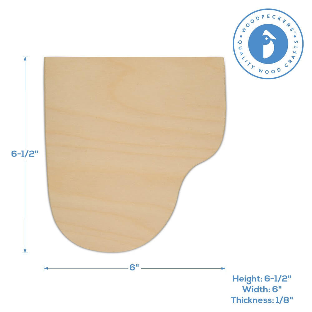 Woodpeckers Crafts 6" Piano Wood Cutout