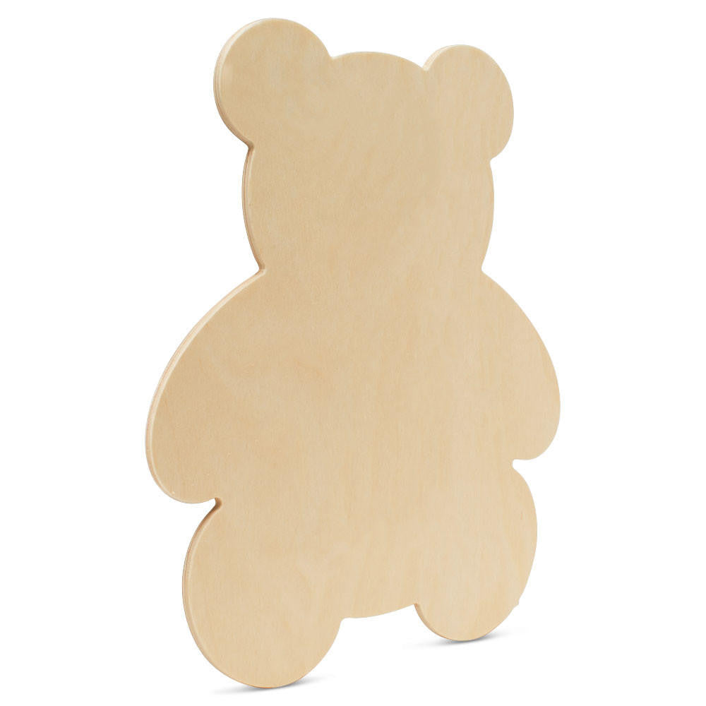 Woodpeckers Crafts 6" Wood Teddy Bear Cutout, 6" x 4-3/4" x 1/4"