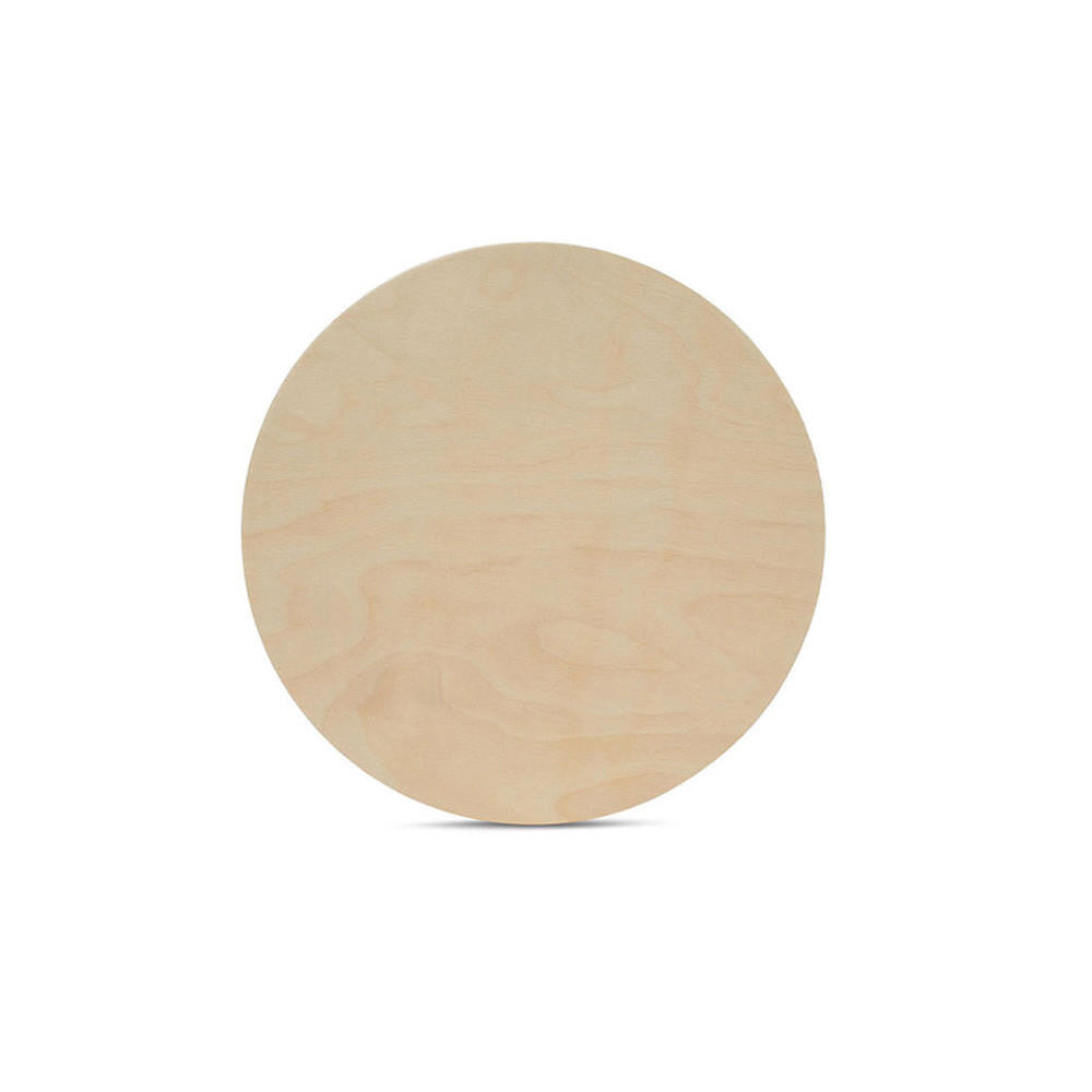 7" Circle Wooden Cutout, 1/2" Thick
