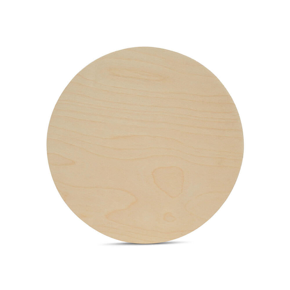 7" Wooden Circle Cutout, 1/2" Thick