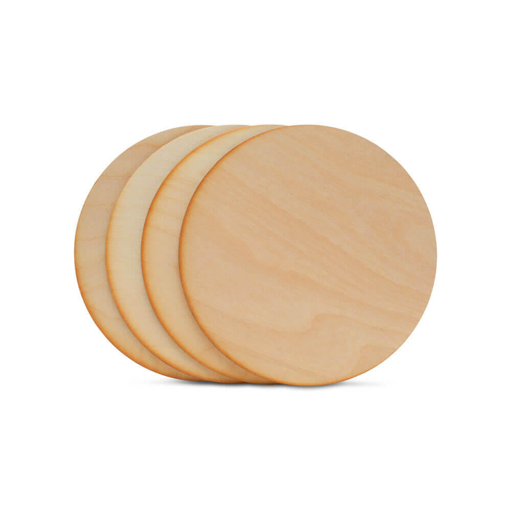 Woodpeckers Crafts 7" Circle Wooden Cutout, 1/8" Thick, Dark Edged