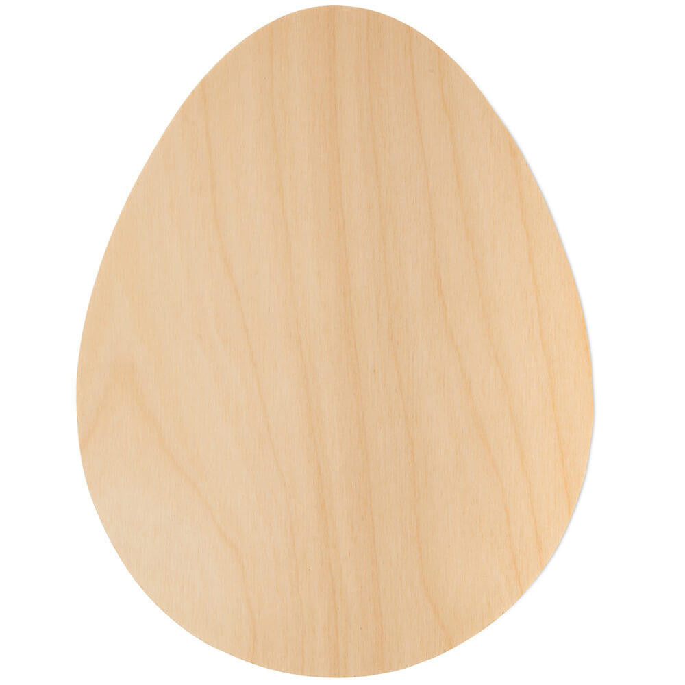 Woodpeckers Crafts 7" Easter Egg Wooden Cutout, 7" X 5-1/2" X 1/8