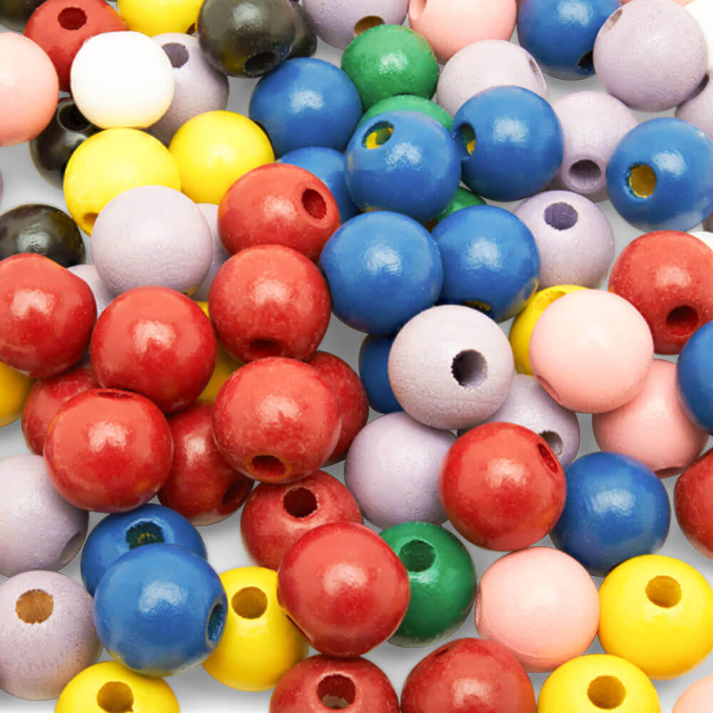 7/16" Black Wooden Bead, with 5/32" Hole