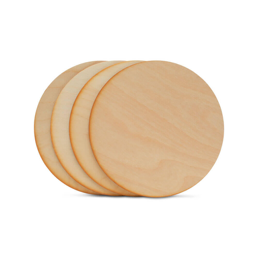 Woodpeckers Crafts 8" Circle Wood Cutout, 1/8" Thick, Dark Edged