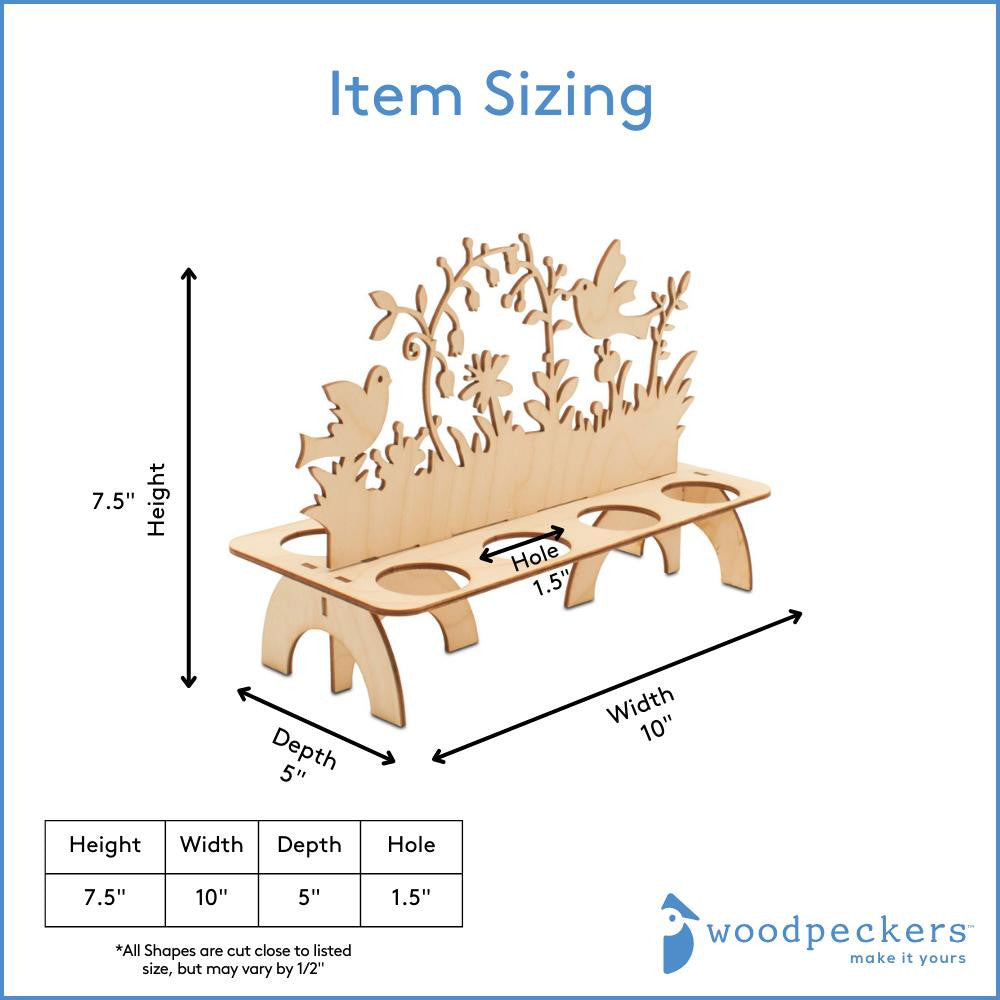 Woodpeckers Crafts 8-Egg Display Garden Scene Kit