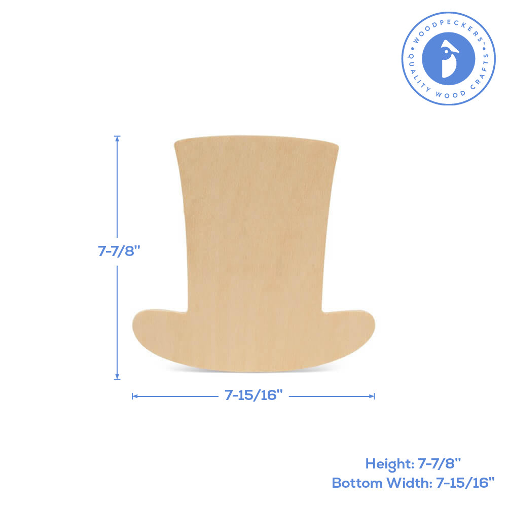 8" Wood Uncle Sam Hat Cutout