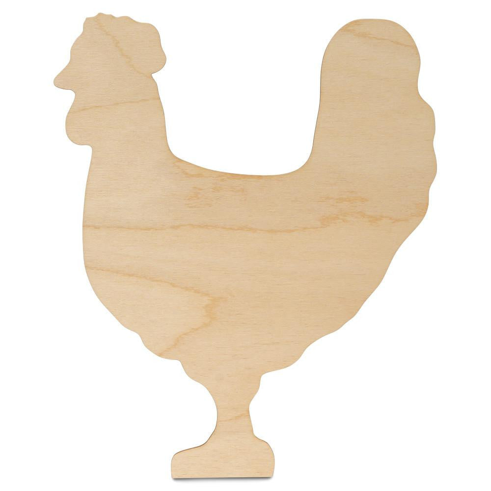 Woodpeckers Crafts 9-3/4" Wooden Rooster Cutout