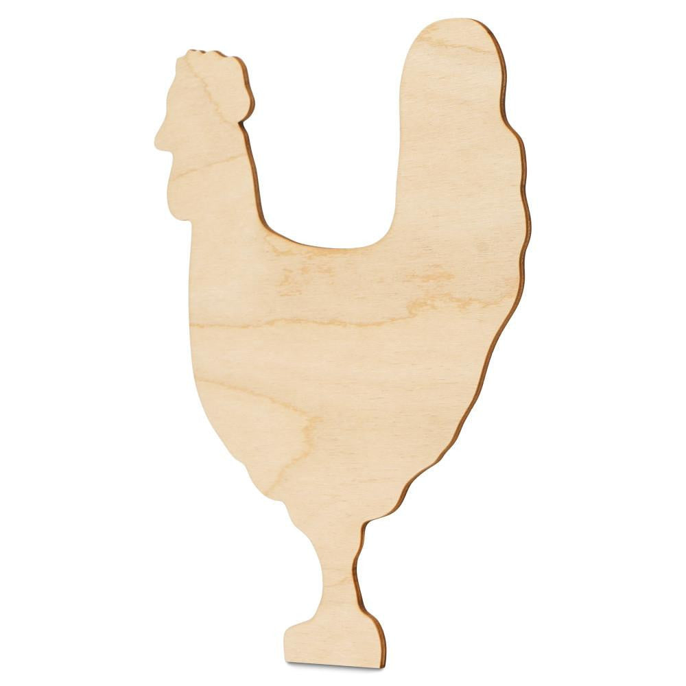 Woodpeckers Crafts 9-3/4" Wooden Rooster Cutout