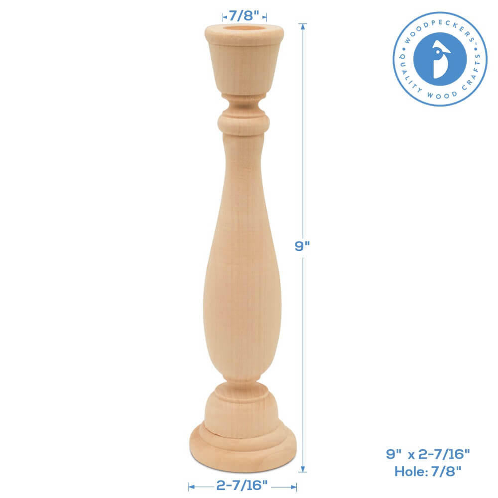 Woodpeckers Crafts 9" Candlestick