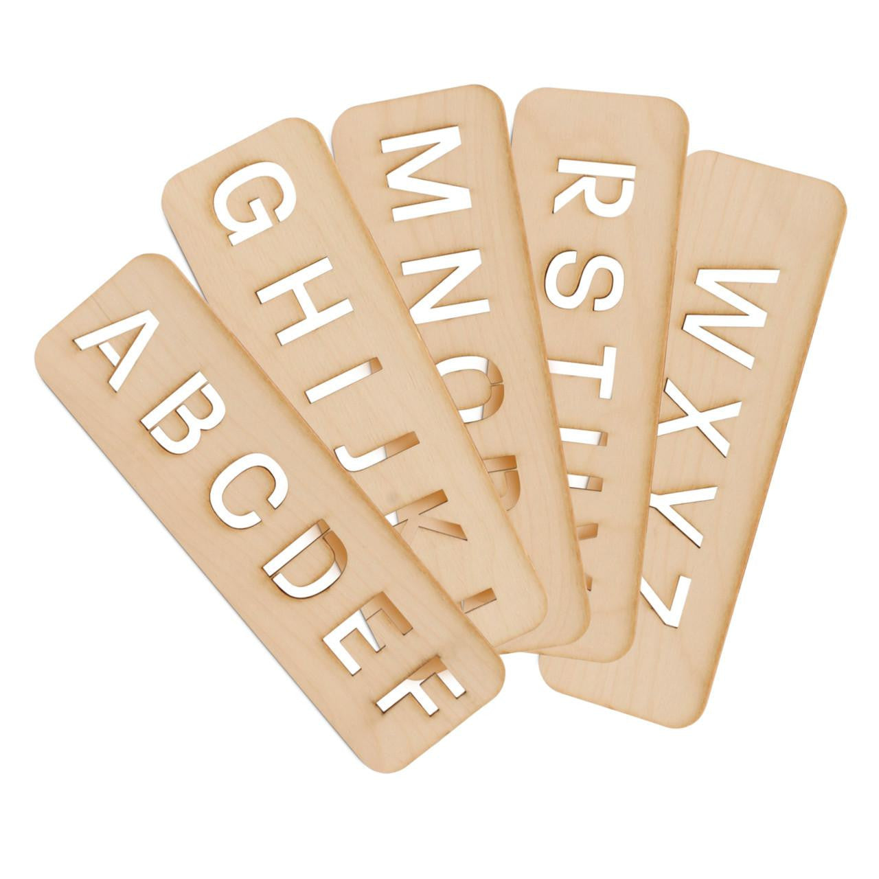 Woodpeckers Crafts Alphabet Stencil