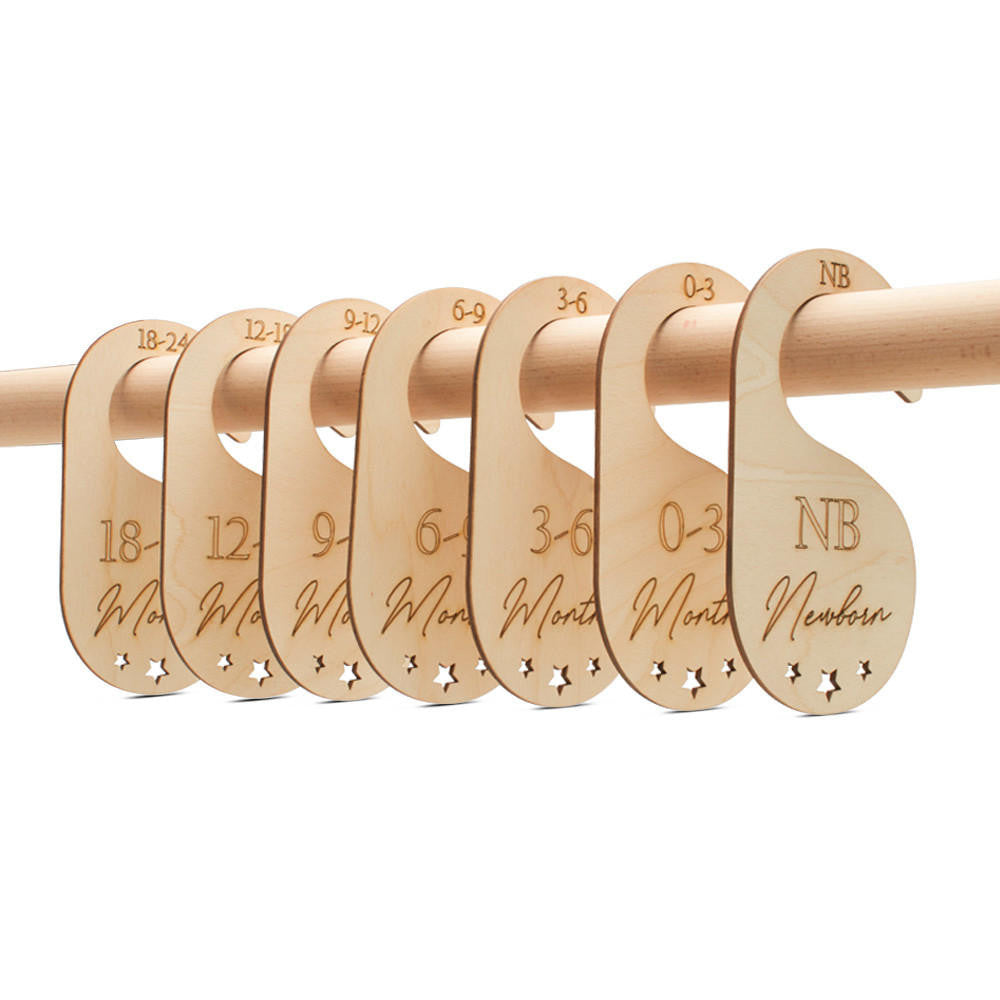 Woodpeckers Crafts Baby Closet Dividers NB to 24M With Stars