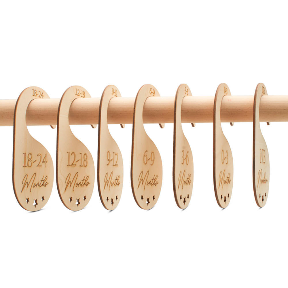 Woodpeckers Crafts Baby Closet Dividers NB to 24M With Stars