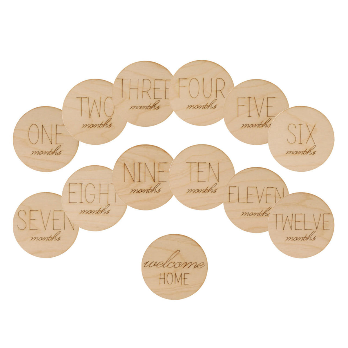 Set of 13 Wooden Baby Milestone Cards | Woodpeckers Crafts