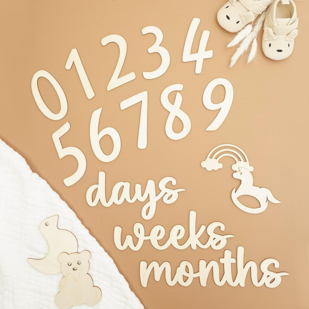 Baby Milestone Numbers, Set of 22