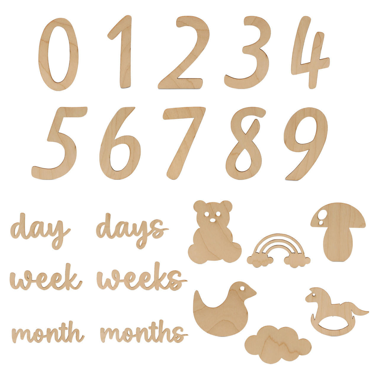 Baby Milestone Numbers, Set of 22