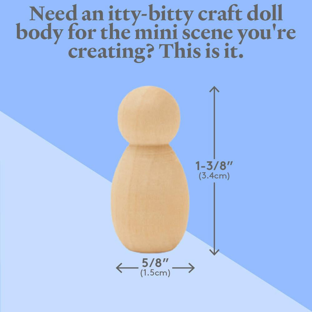 Woodpeckers Crafts Baby Peg Doll, 1-3/8"