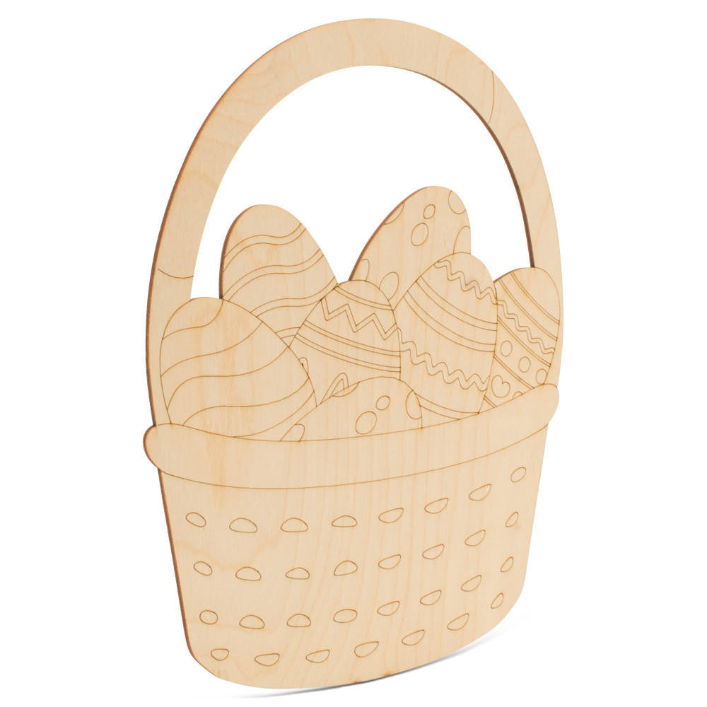 18" Basket Full of Easter Eggs Cutout