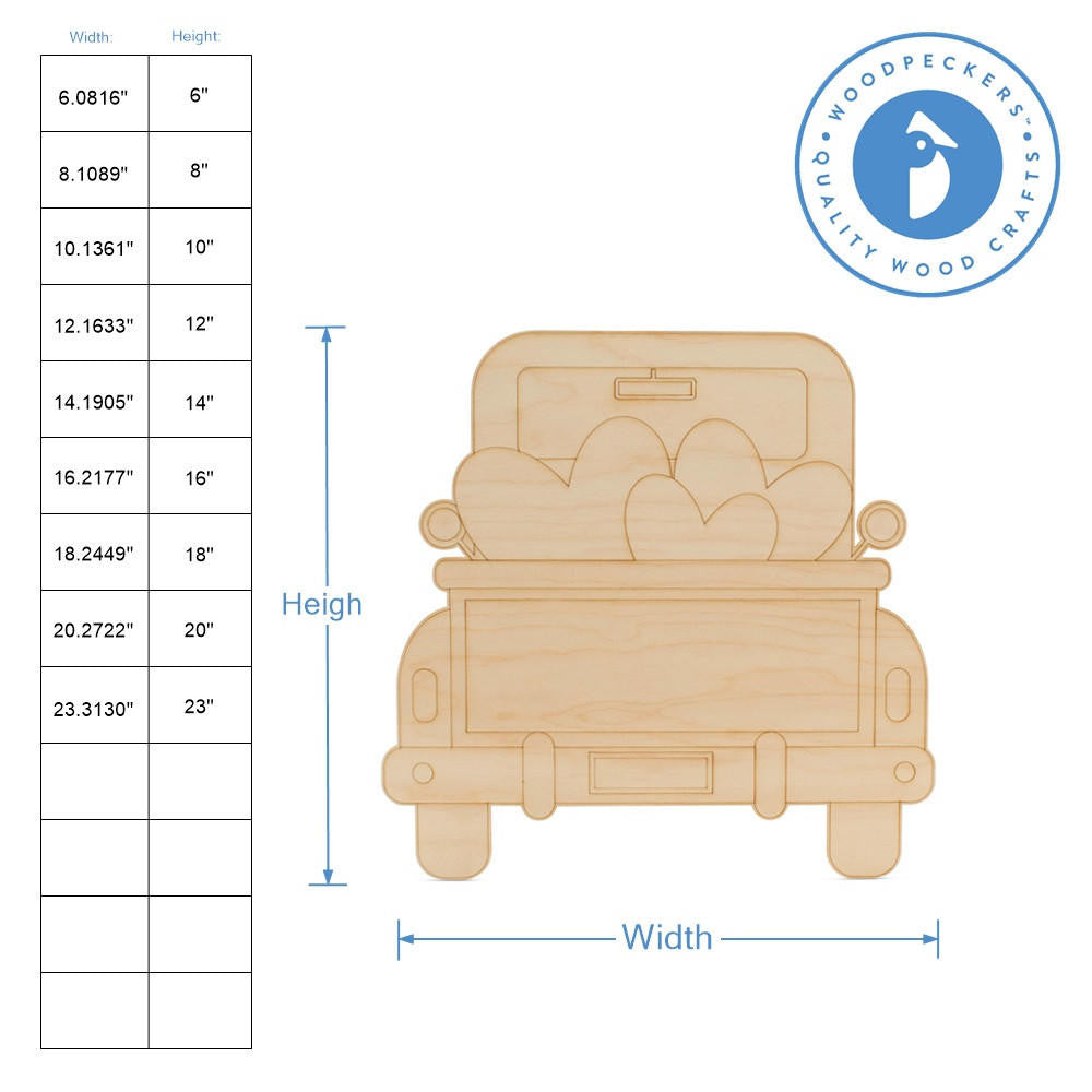 Beetle Car with Cargo of Hearts Cutout