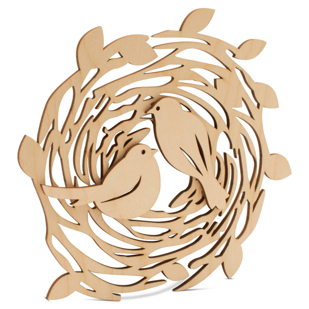 Woodpeckers Crafts Bird Nest Cutout Kit with 2 Bird Cutouts