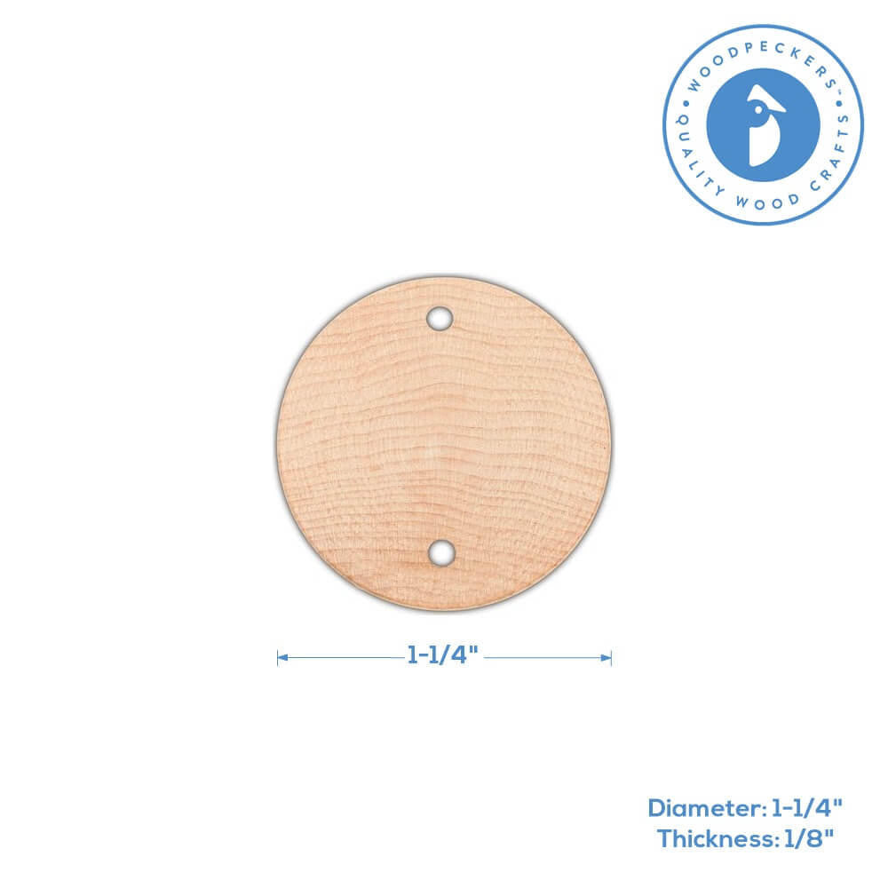 Woodpeckers Crafts Birthday Board Wood Circle, 1-1/4"