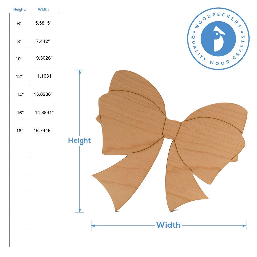 Woodpeckers Crafts Bow Cutout