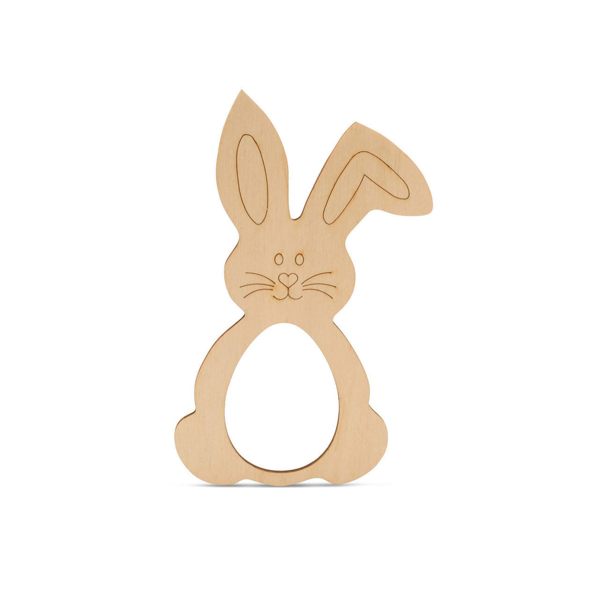 14" Bunny With Egg-Shaped Frame
