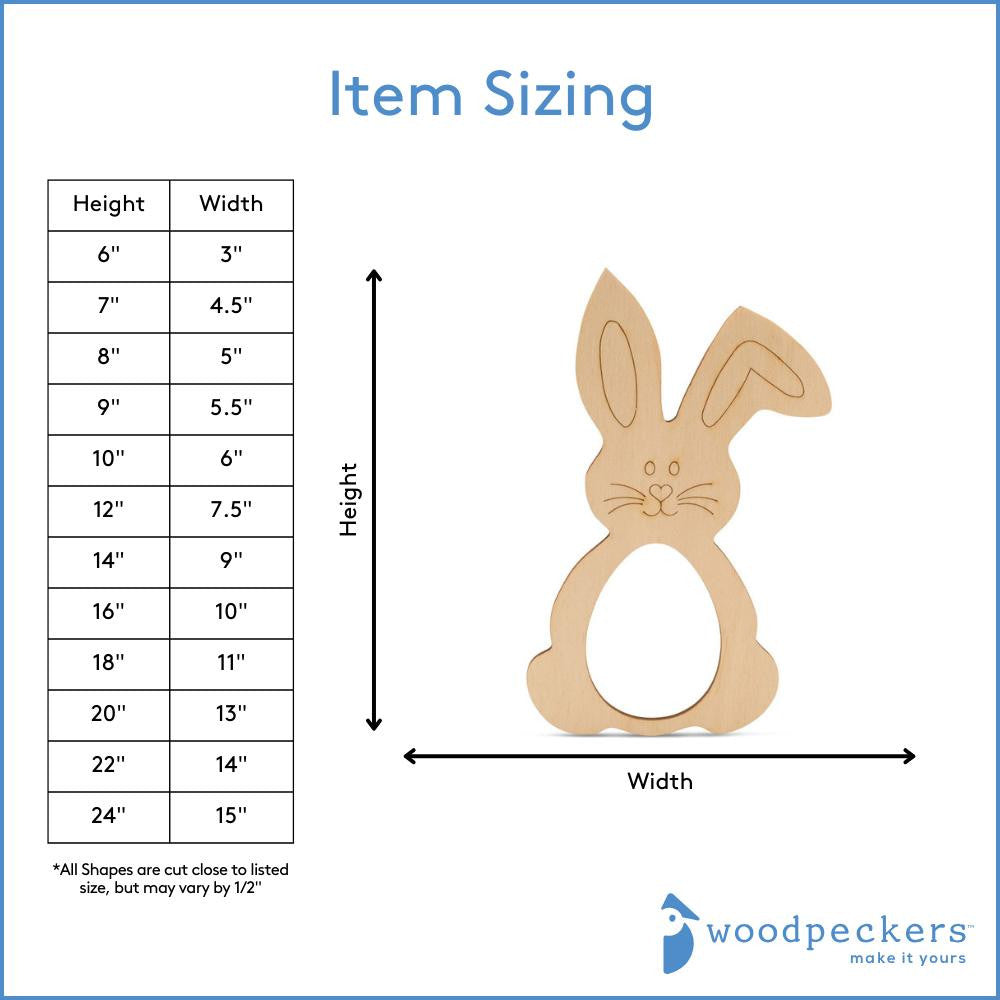 Woodpeckers Crafts Bunny With Egg-Shaped Frame