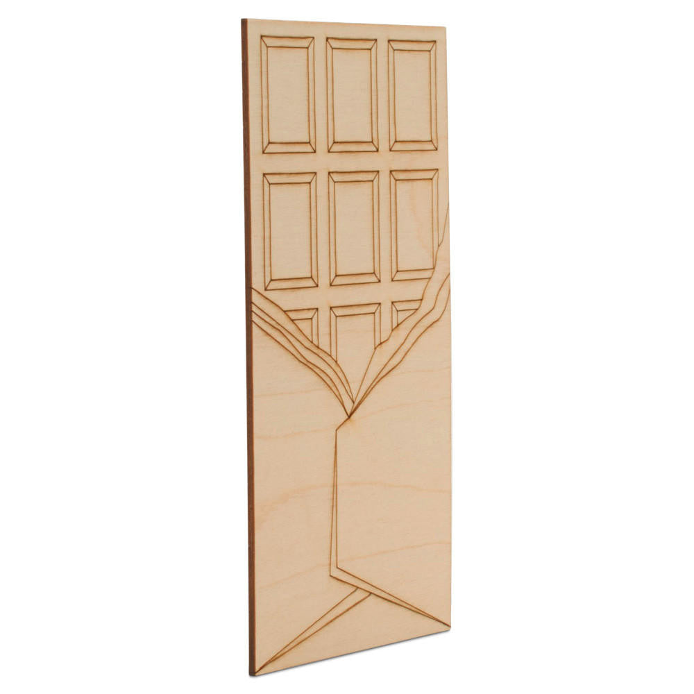 12" Chocolate Bar with Partly Opened Wrapper Cutout