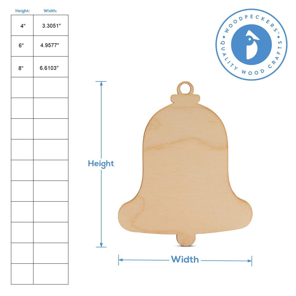 Woodpeckers Crafts Christmas Bell Ornament