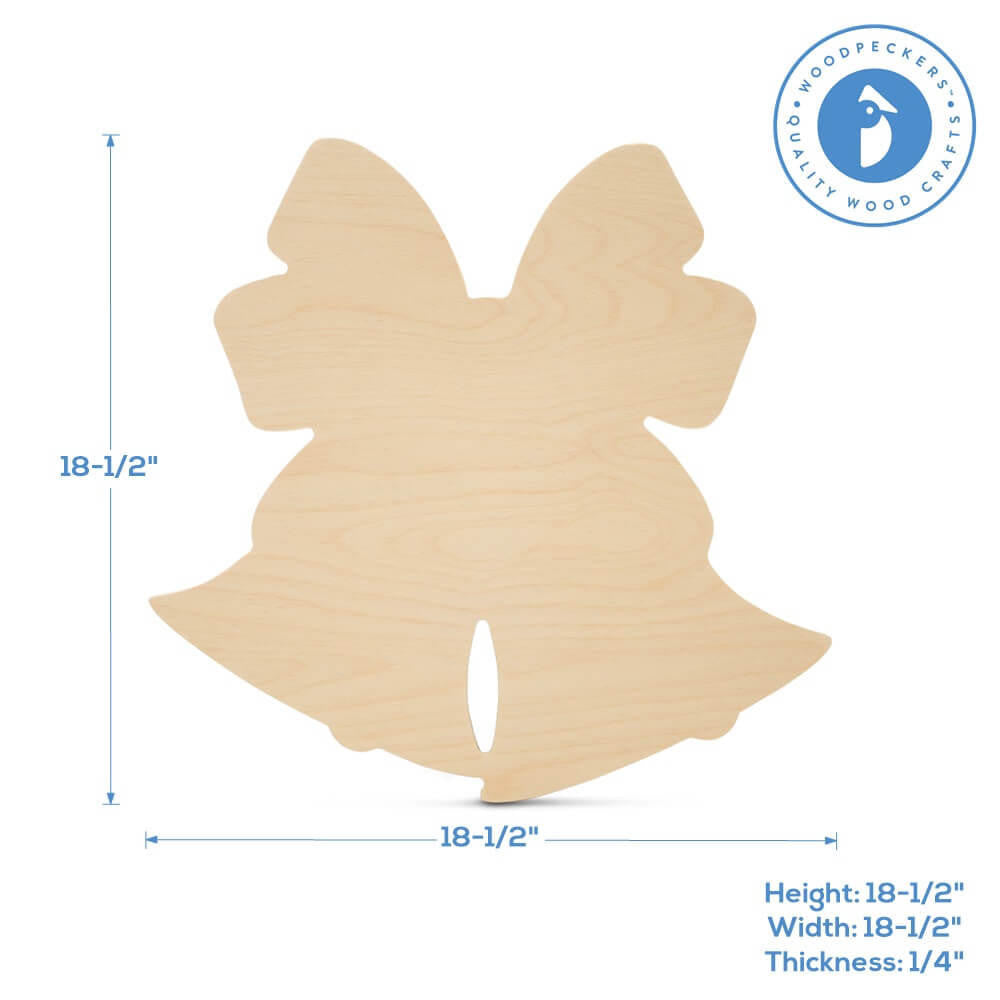 Woodpeckers Crafts Christmas Bells Cutout Large 18" X 18"