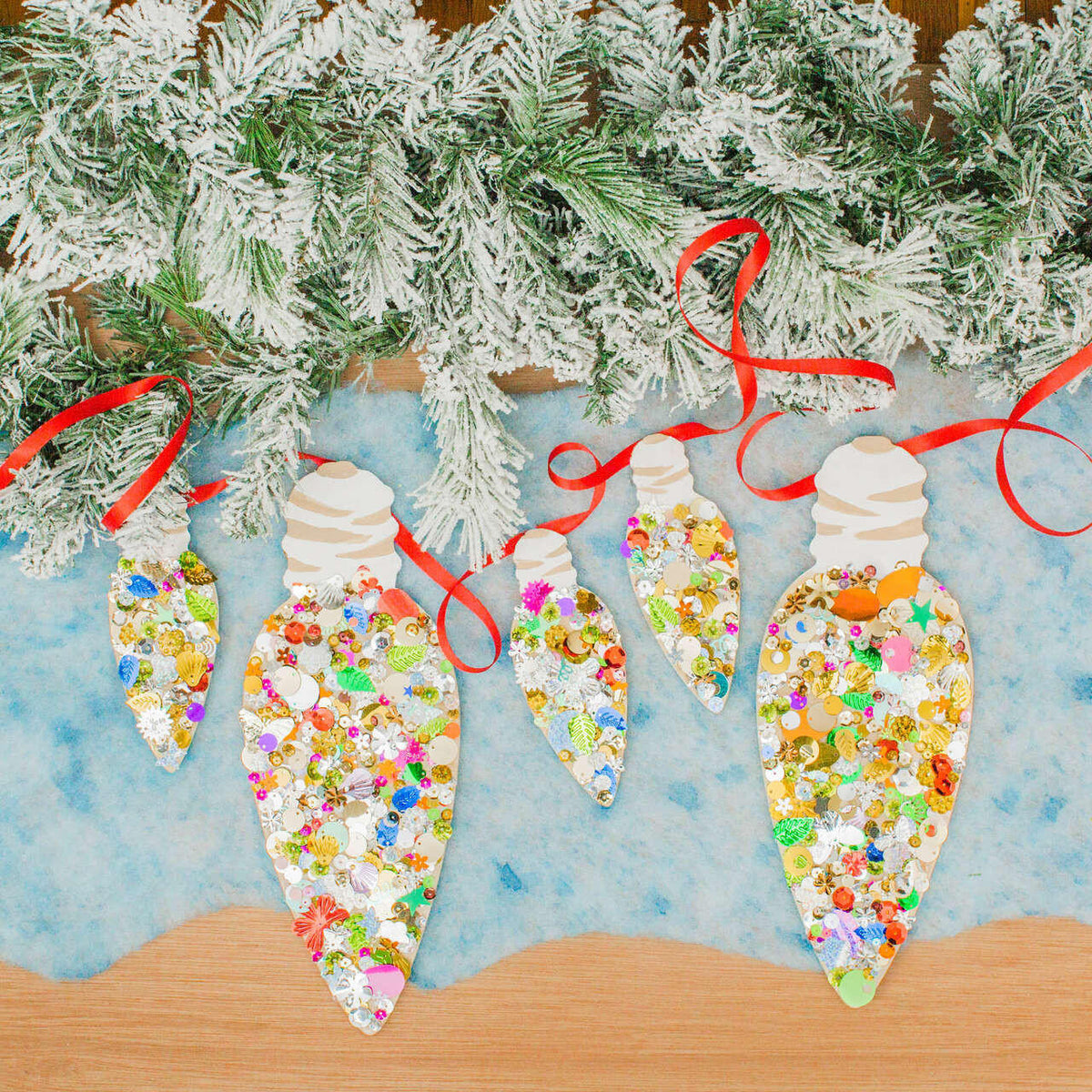 Christmas Light Bulb Cutout 18" X 6-3/4"