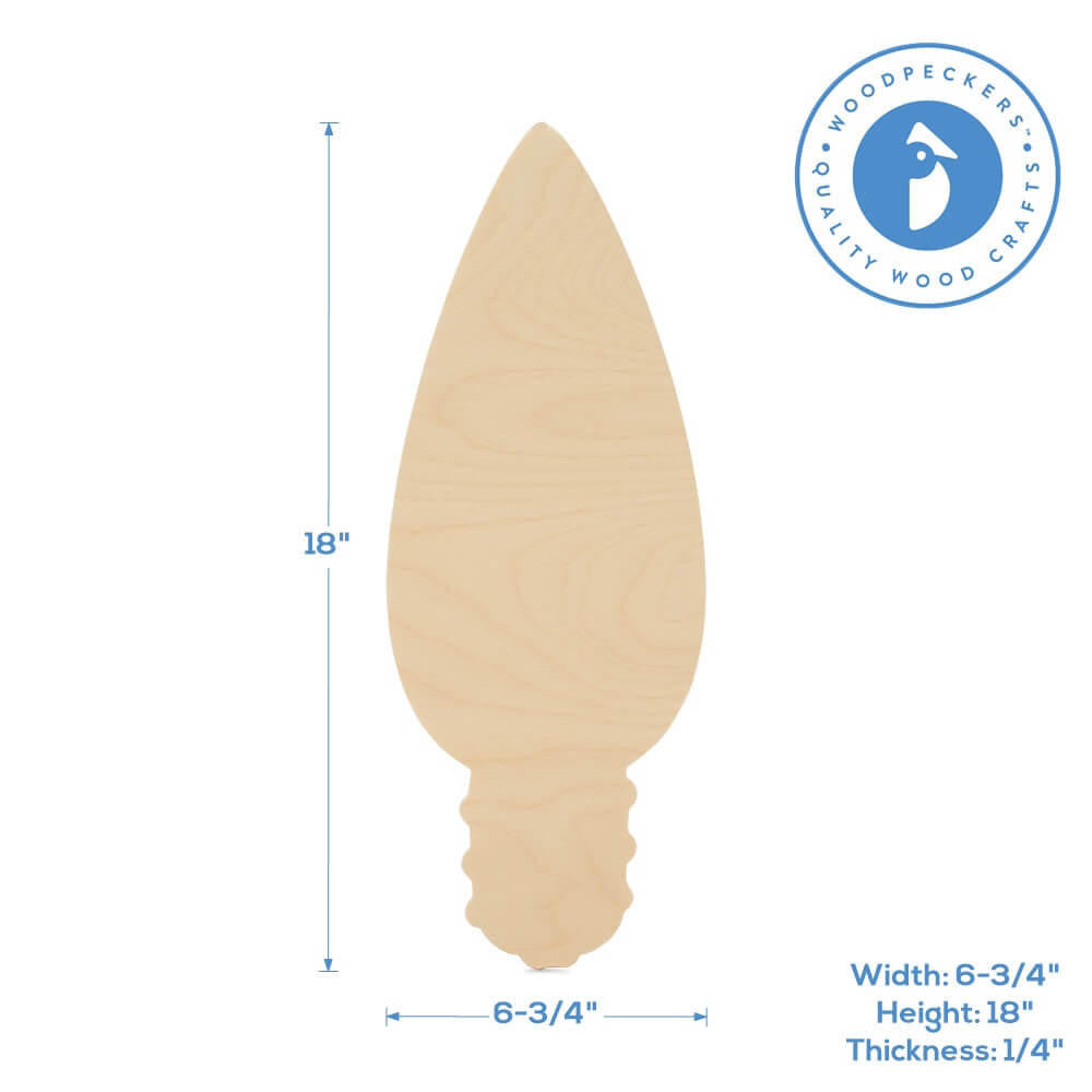 Christmas Light Bulb Cutout 18" X 6-3/4"