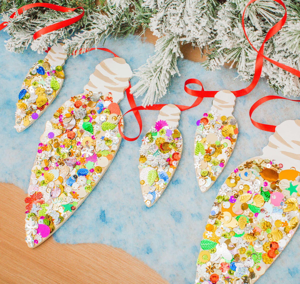 Christmas Light Bulb Cutout Large 12" X 4-1/4"