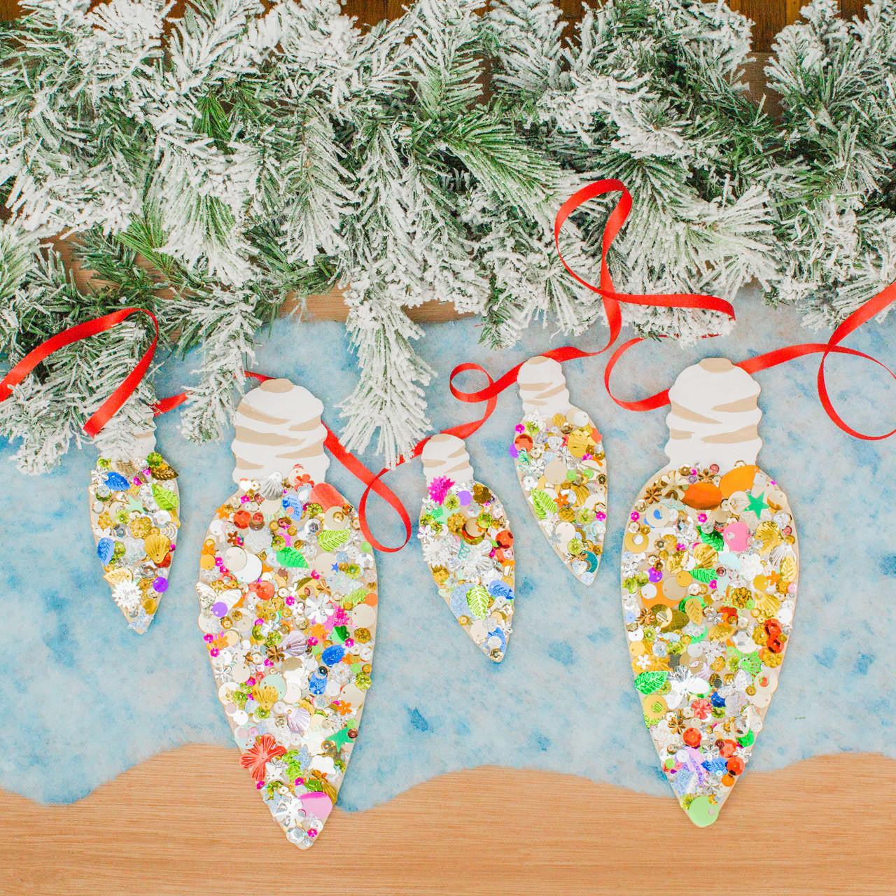 Woodpeckers Crafts Christmas Light Bulb Cutout Small 6" X 2-3/4"