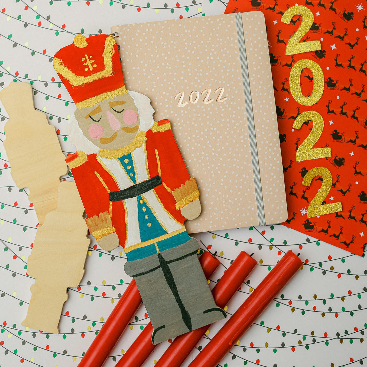 Woodpeckers Crafts Christmas Nutcracker Cutout 6" X 2.23"