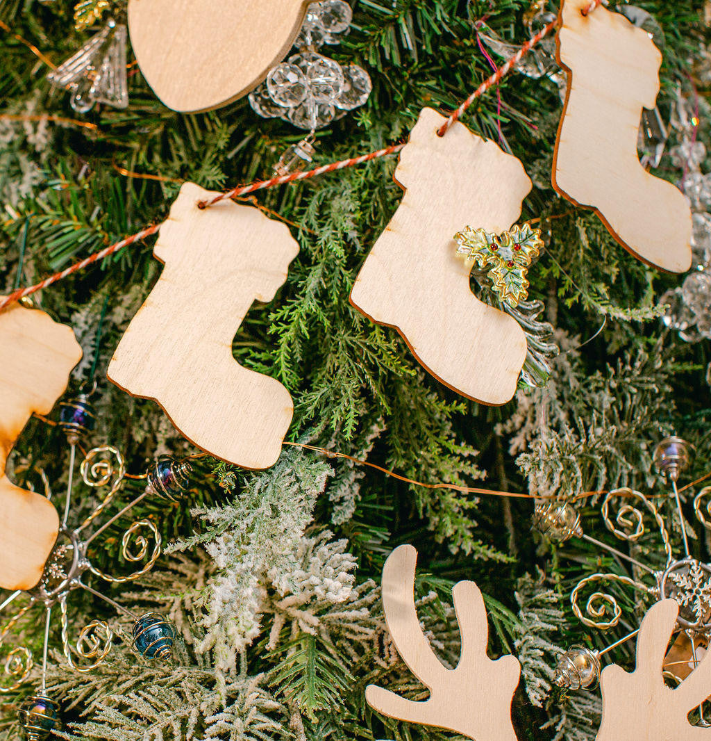 Christmas Stocking Cutout with Hole, 4"