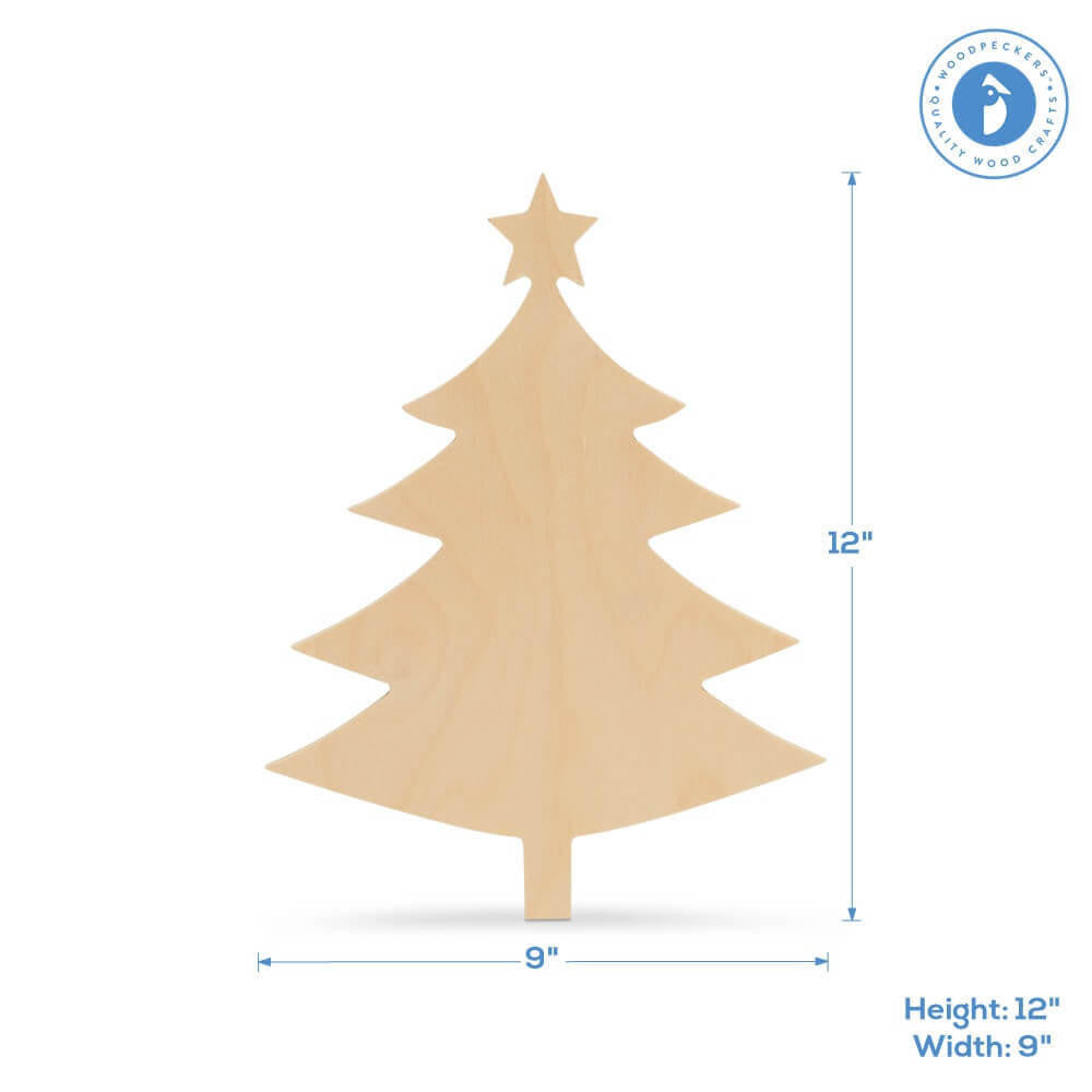 Christmas Tree With Star Cutout Large 12" x 9"