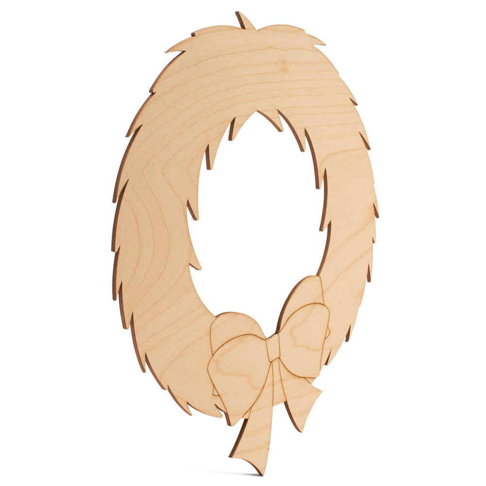 22" Christmas Wreath Cutout with Bow