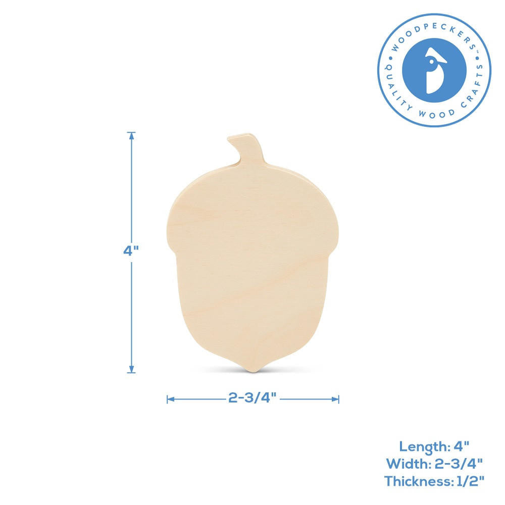 Woodpeckers Crafts Chunky Acorn Cutout