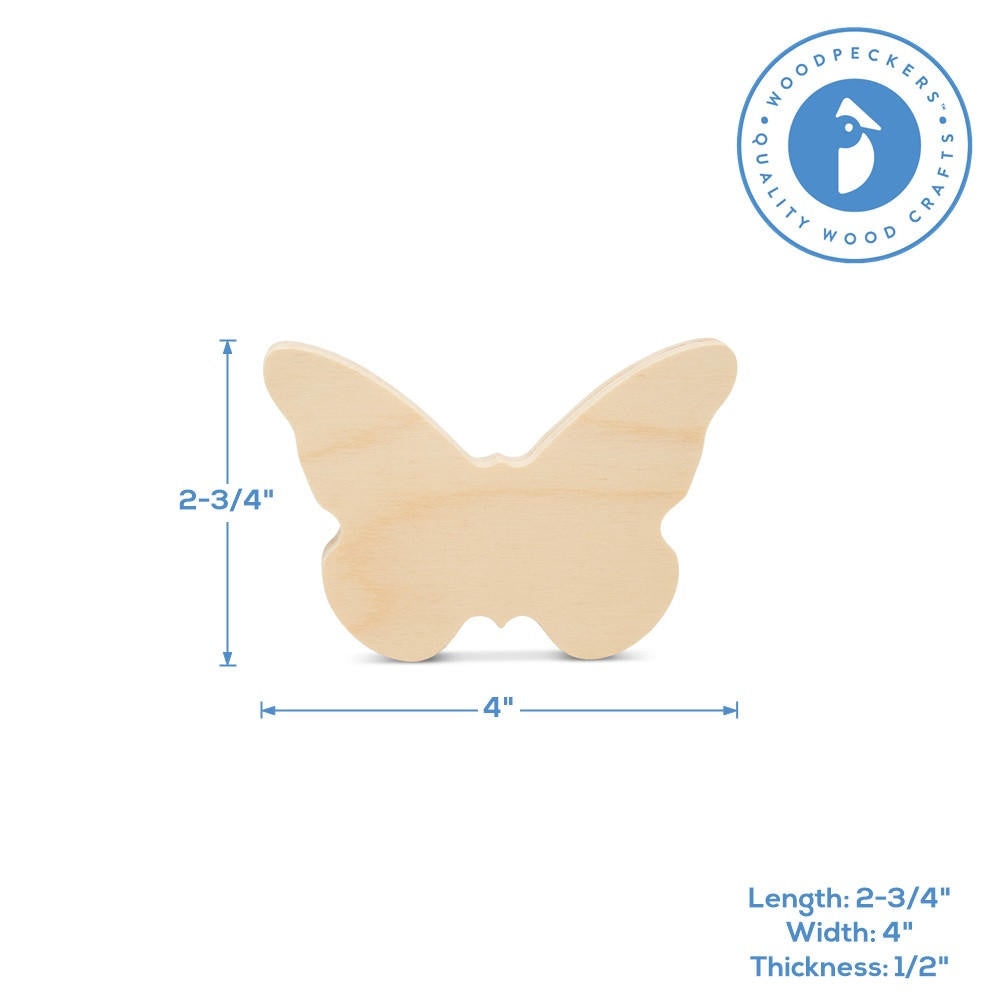 Woodpeckers Crafts Chunky Butterfly Cutout