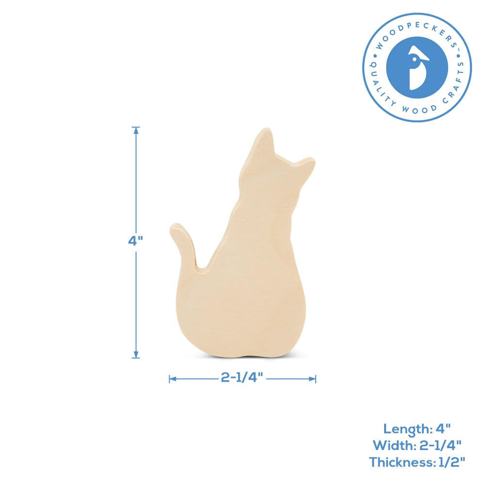 Woodpeckers Crafts Chunky Cat Cutout