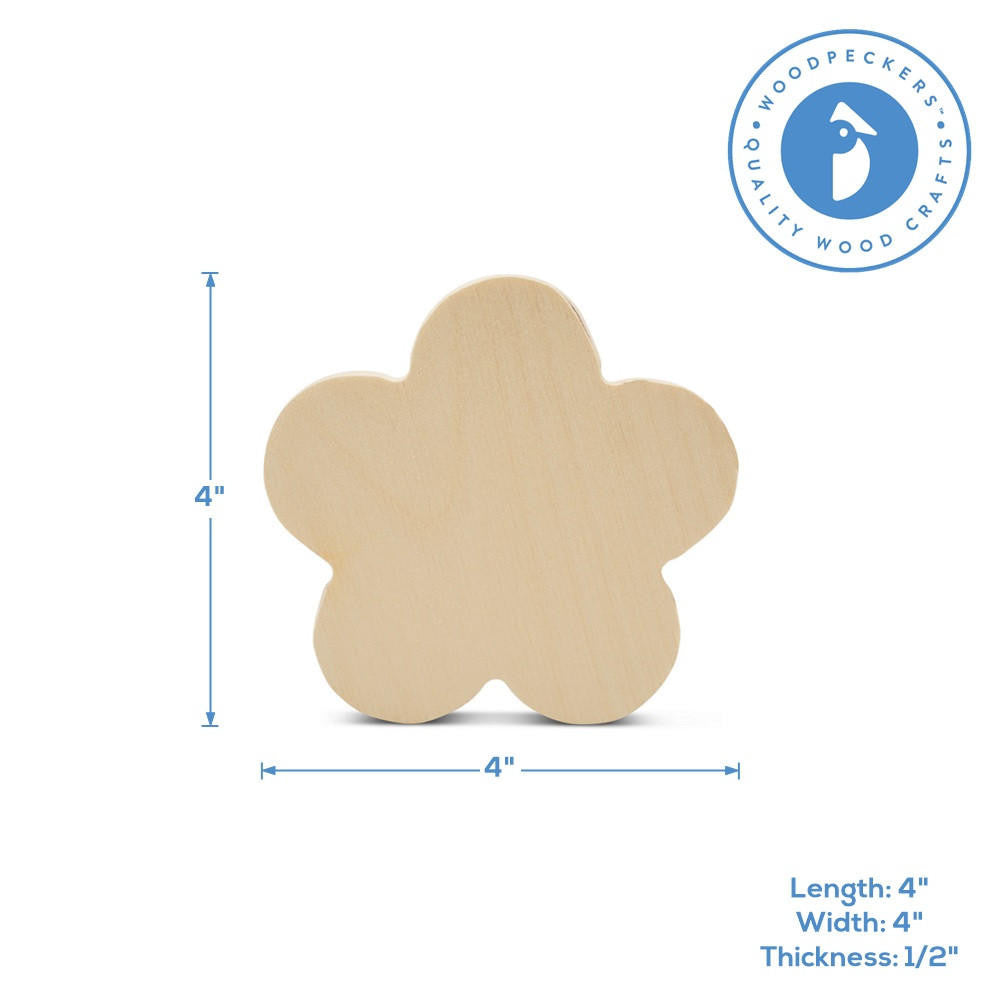 Woodpeckers Crafts Chunky Flower Cutout