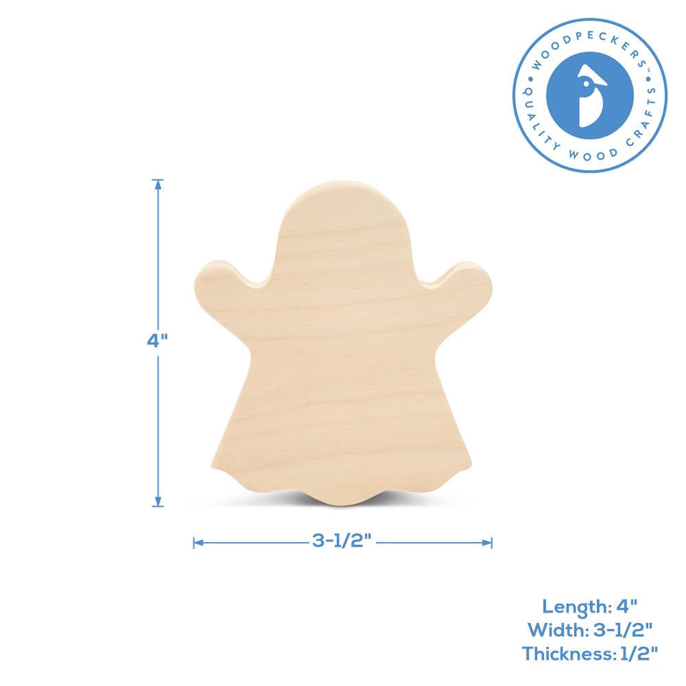 Woodpeckers Crafts Chunky Ghost Cutout