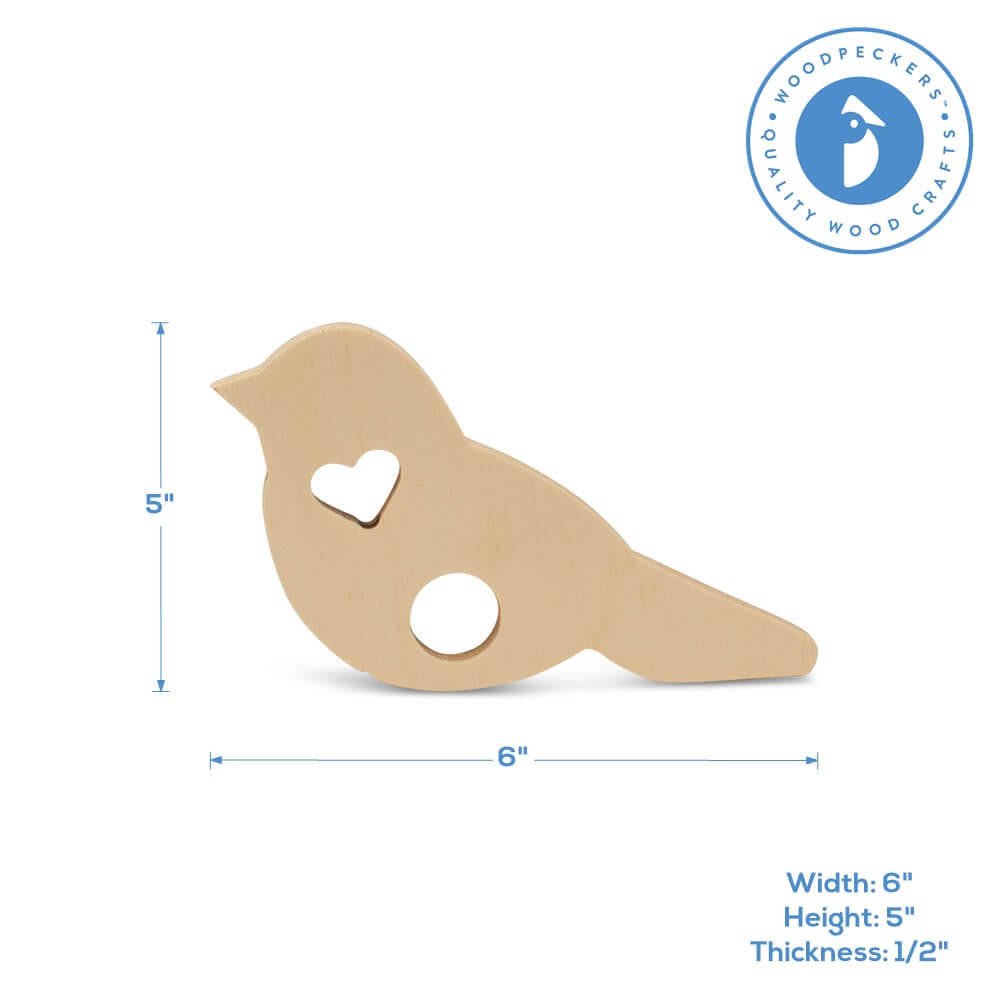 Woodpeckers Crafts Chunky Love Bird Note Holder Cutout
