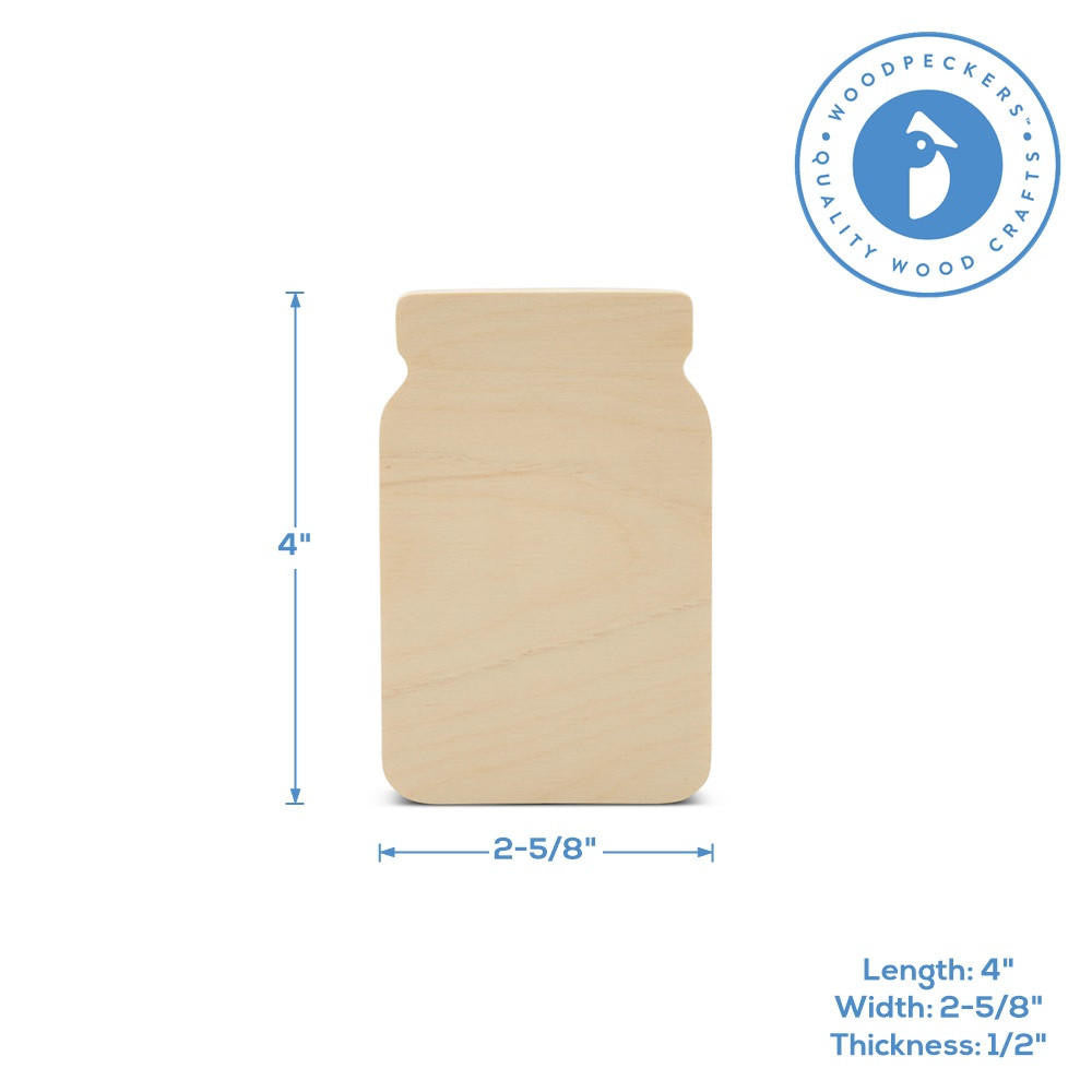 Woodpeckers Crafts Chunky Mason Jar Cutout